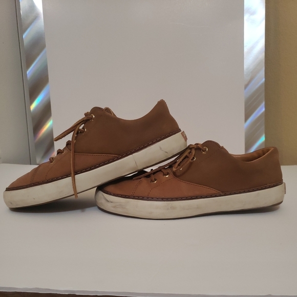 Sperry gold cuptennis shoes, upper faux leather tan 8m - Picture 4 of 9